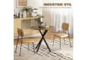 HOMCOM Esstisch Rustikal-Braun X-Beine Bild 5