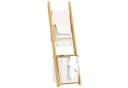 HOMCOM Badregal Bambus mit Wäschekorb 48L Cremeweiß Bild 1