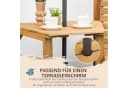 Outsunny Balkonset 3-tlg. Braun Tannenholz Lamellendesign Sonnenschirmloch Bild 5