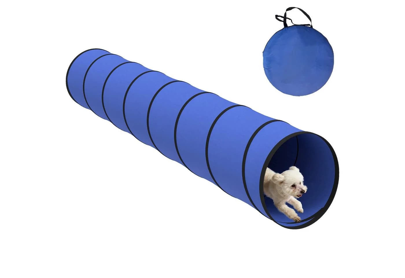 PawHut Agilitytunnel 300 cm Blau