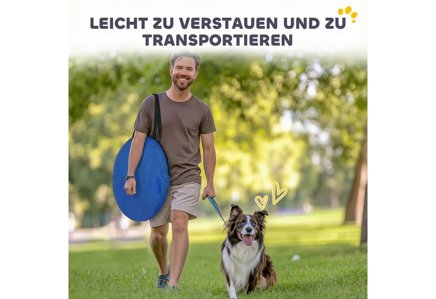 PawHut Agilitytunnel 300 cm Blau - Bild 5