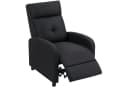 HOMCOM Relaxsessel mit Leinenoptik, Taschenfederkern, TV-Sessel, Schwarz Bild 1
