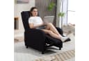 HOMCOM Relaxsessel mit Leinenoptik, Taschenfederkern, TV-Sessel, Schwarz Bild 2