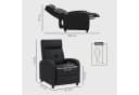 HOMCOM Relaxsessel mit Leinenoptik, Taschenfederkern, TV-Sessel, Schwarz Bild 3