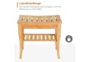 HOMCOM Dusch- und Badhocker mit Ablage aus Bambus Natur Bild 5