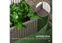 Outsunny Hochbeet mit Rankgitter Grau PE-Rattan Bild 5
