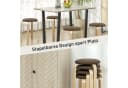 HOMCOM Stapelhocker 4er Set aus Birkensperrholz mit gepolstertem Sitz Bild 4