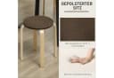 HOMCOM Stapelhocker 4er Set aus Birkensperrholz mit gepolstertem Sitz Bild 5