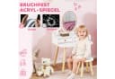 AIYAPLAY Schminktisch mit Spiegel und Schubladen für Mädchen 3-8 Jahre Weiß Bild 4