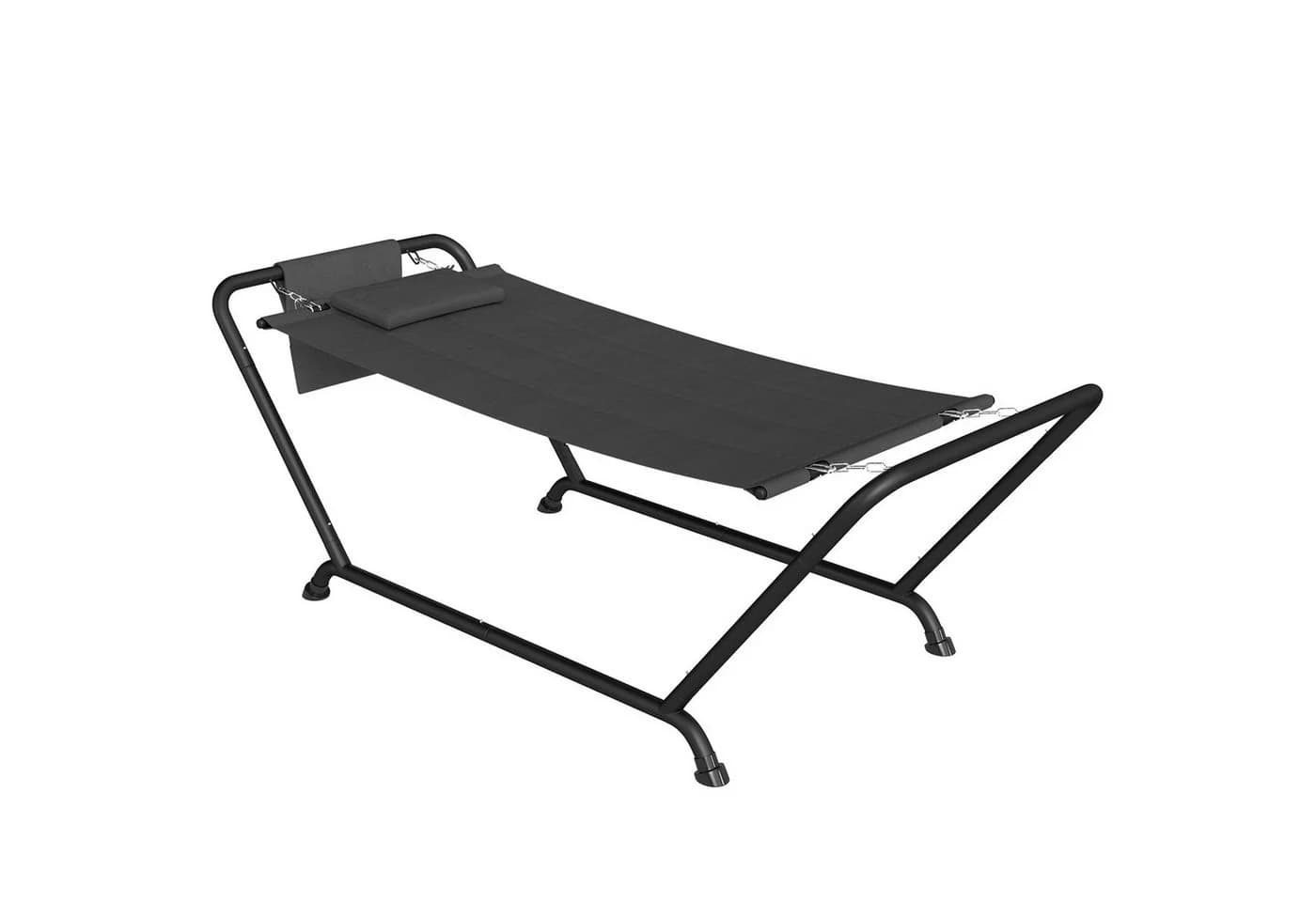 Outsunny Hängematte mit Gestell - Dunkelgrau/Schwarz - 237x90x92 cm