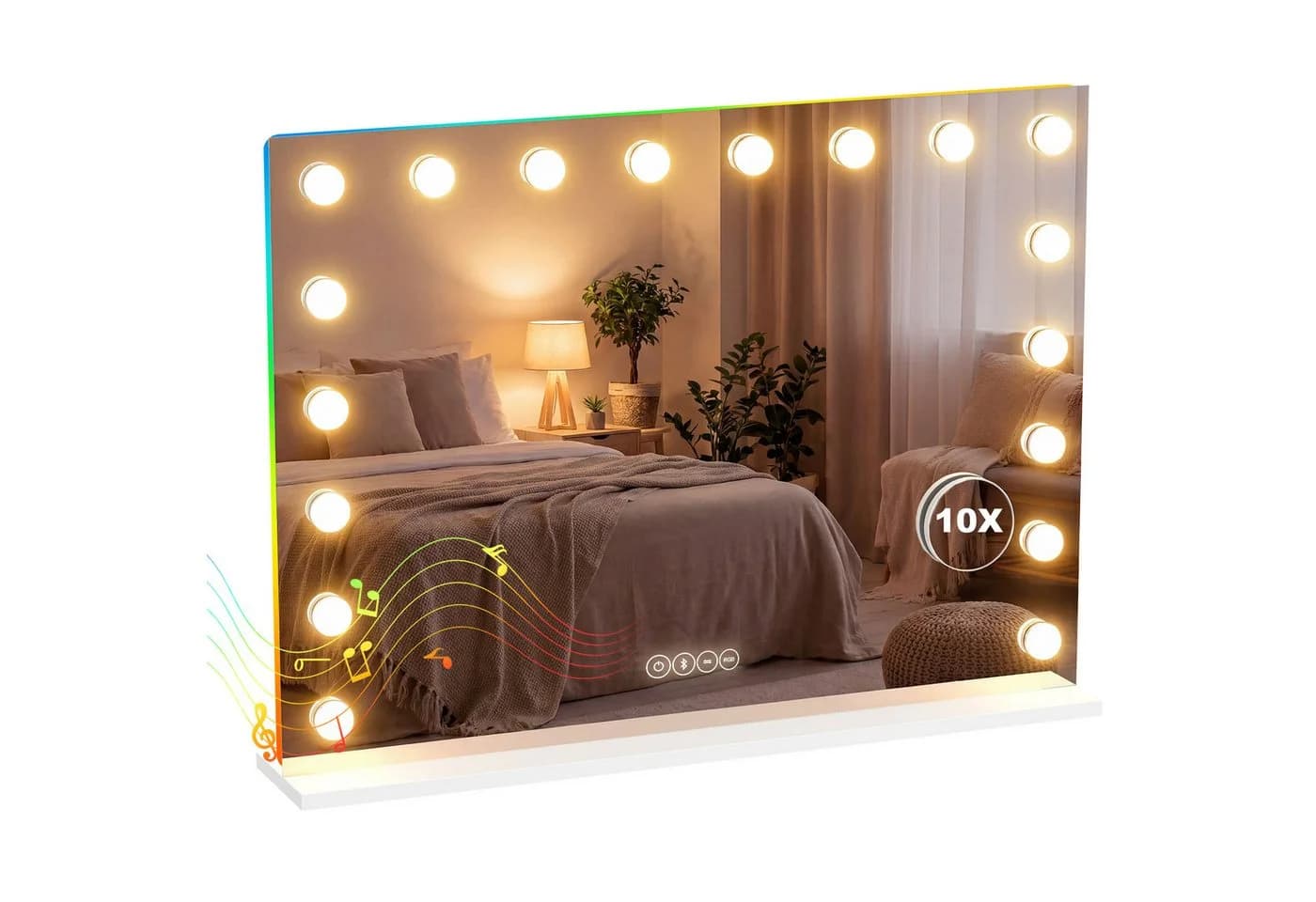 Schminkspiegel Hollywood LED RGB Bluetooth