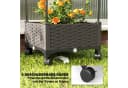Outsunny Hochbeet mit Rankgitter und Rollen Schwarz Bild 5