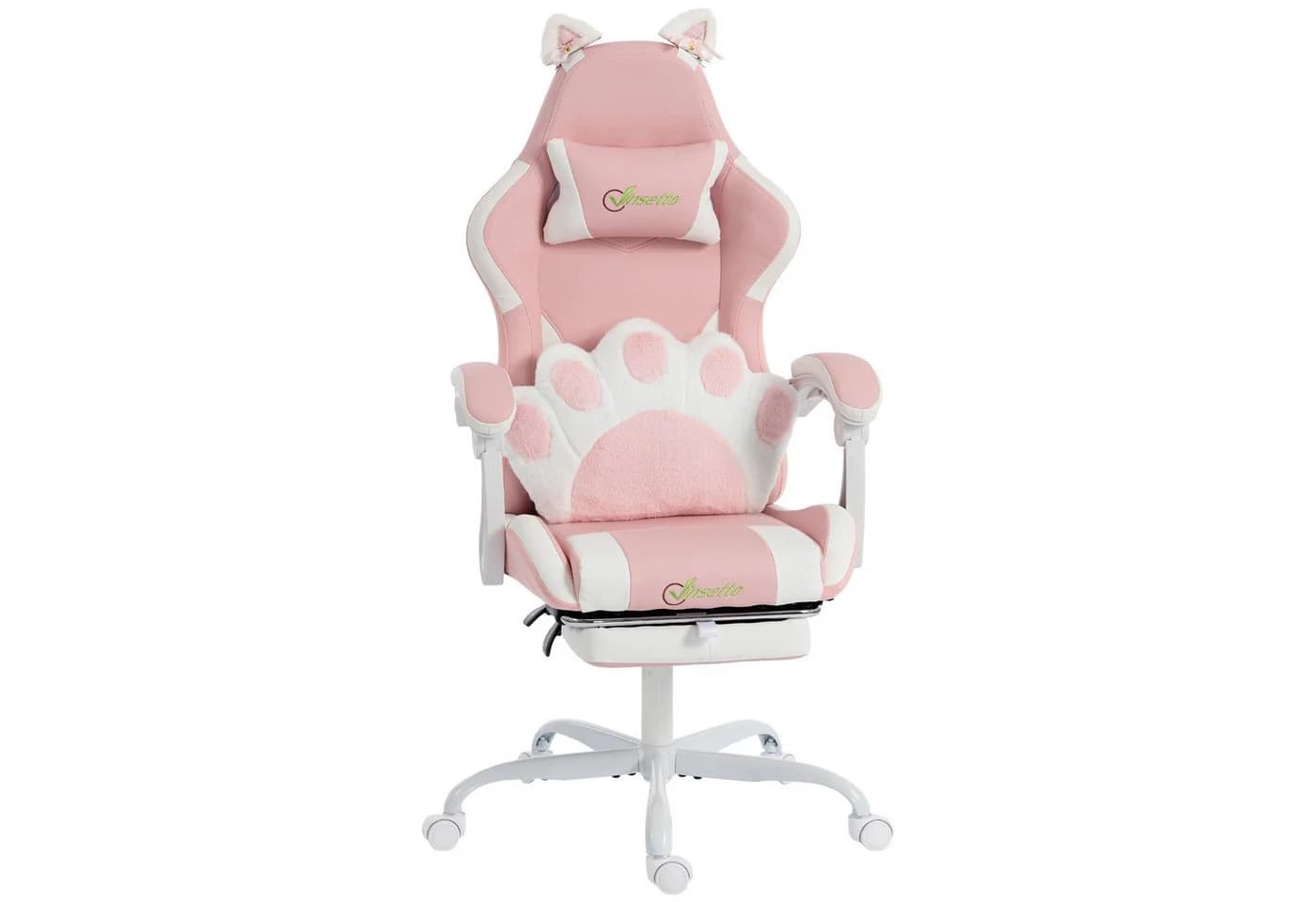 Vinsetto Gaming-Stuhl PC Stuhl Kunstleder Katzenohren