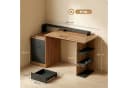 HOMCOM Schreibtisch PC Tisch für Home Office mit Schublade, Schrank, Regalen Bild 3