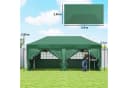 Outsunny Faltpavillon 590x295 cm mit 6 Seitenteilen UV-Schutz Dunkelgrün Bild 3