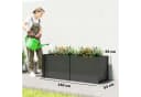 Outsunny Hochbeet Metall Schwarz 351L Volumen Bild 3