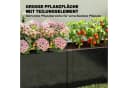 Outsunny Hochbeet Metall Schwarz 351L Volumen Bild 4