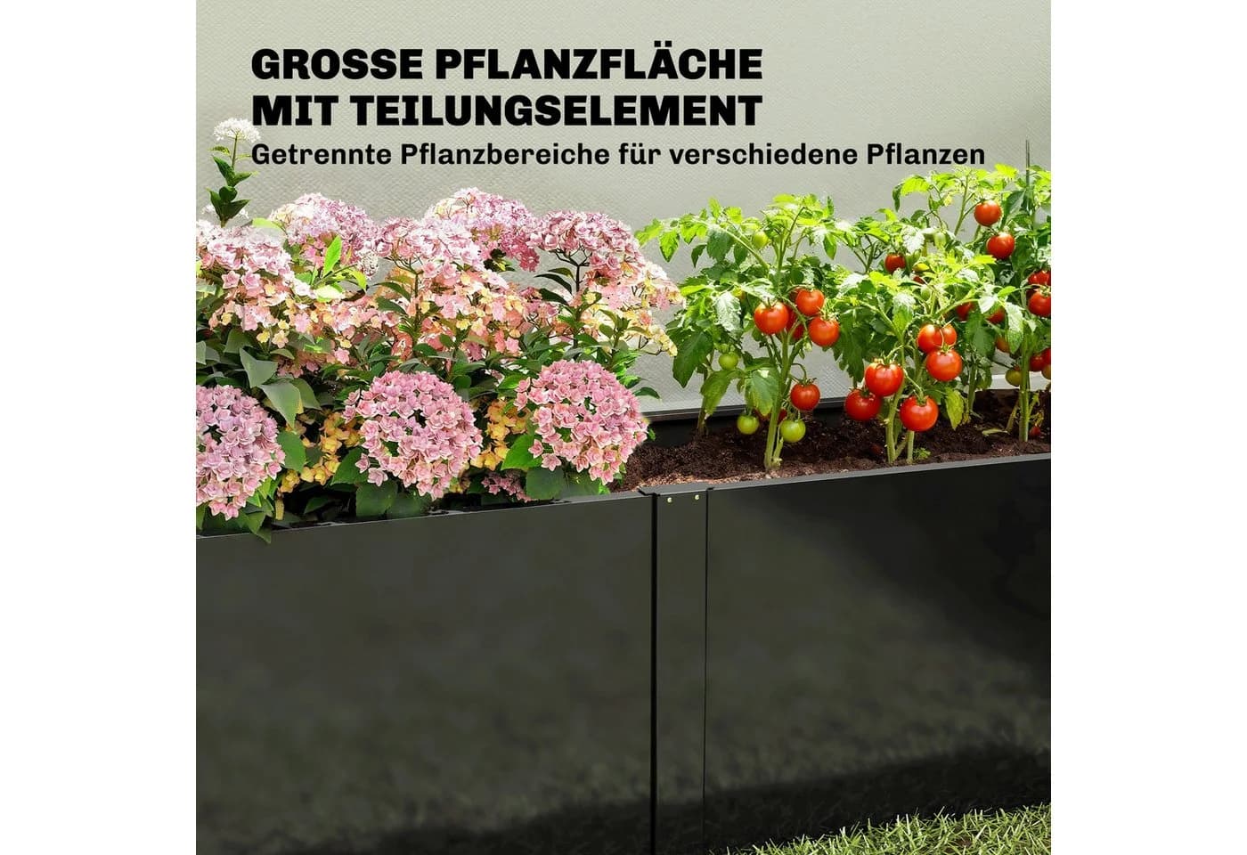 Outsunny Hochbeet Metall Schwarz 351L Volumen - Bild 4