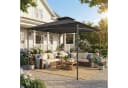 Outsunny Gartenpavillon 3x3m Dunkelgrau mit Doppeldach Bild 2