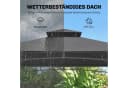 Outsunny Gartenpavillon 3x3m Dunkelgrau mit Doppeldach Bild 4
