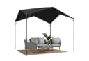 Outsunny Pergola 3x3m mit Satteldach Dunkelgrau Metall Bild 1