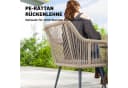 Outsunny Gartenstuhl mit Armlehne, Sitzkissen, Metallrahmen (2 St) Bild 4