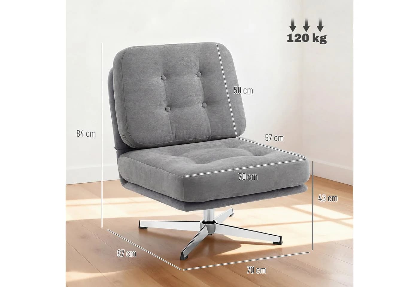 HOMCOM Relaxsessel 360° drehbar extra breiter Sitz - Bild 3