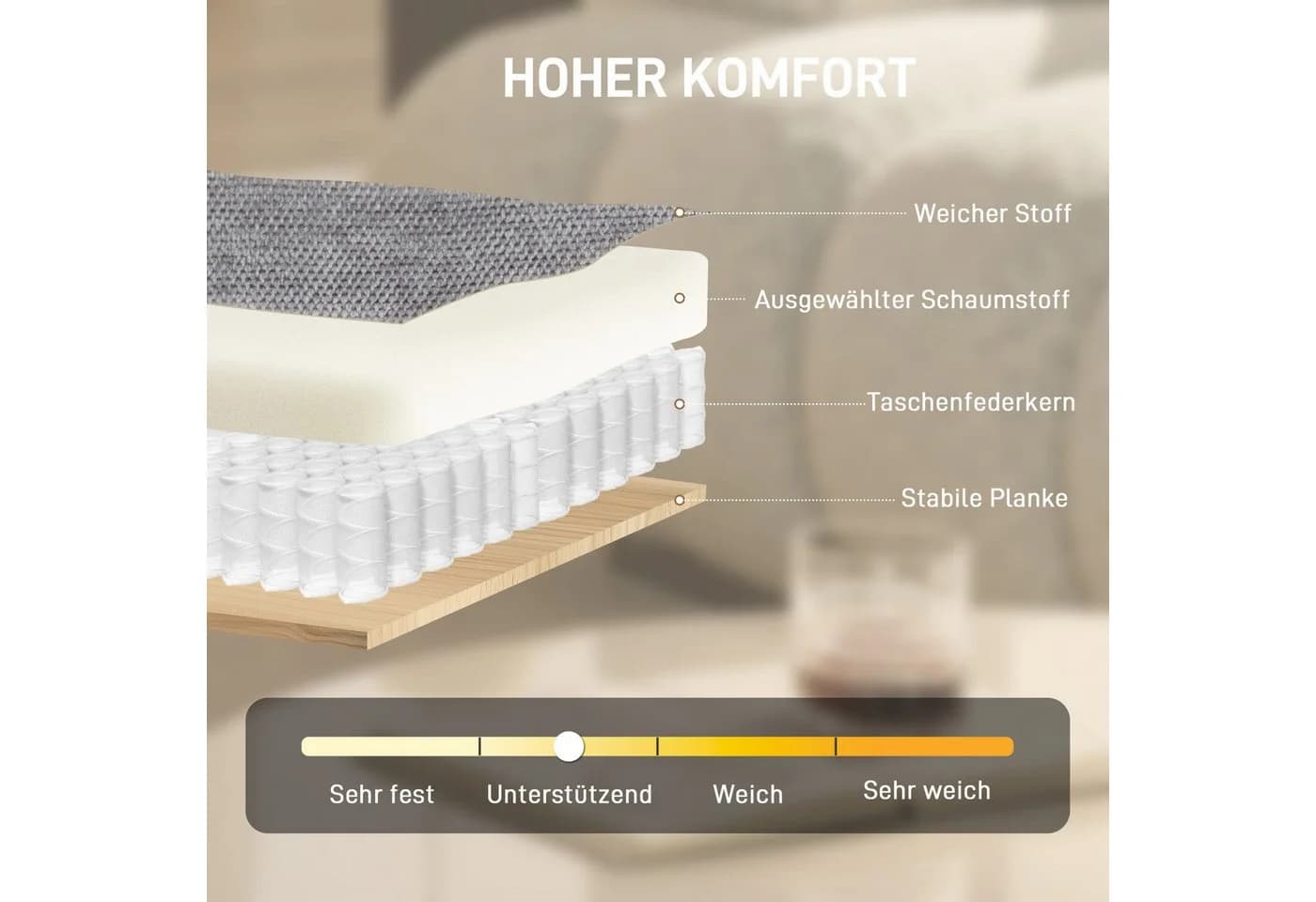 HOMCOM Relaxsessel 360° drehbar extra breiter Sitz - Bild 5