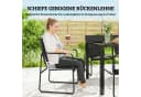 Outsunny Garten-Essgruppe 7-tlg. Schwarz mit Glastisch Bild 5