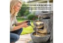Outsunny Gartenbrunnen Grau LED Beleuchtung Steinoptik Bild 5