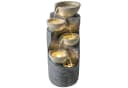 Outsunny Gartenbrunnen Grau mit LED Beleuchtung und Pumpe Bild 1