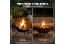 Outsunny Feuerschale Schwarz Outdoor BBQ Camping Bild 4