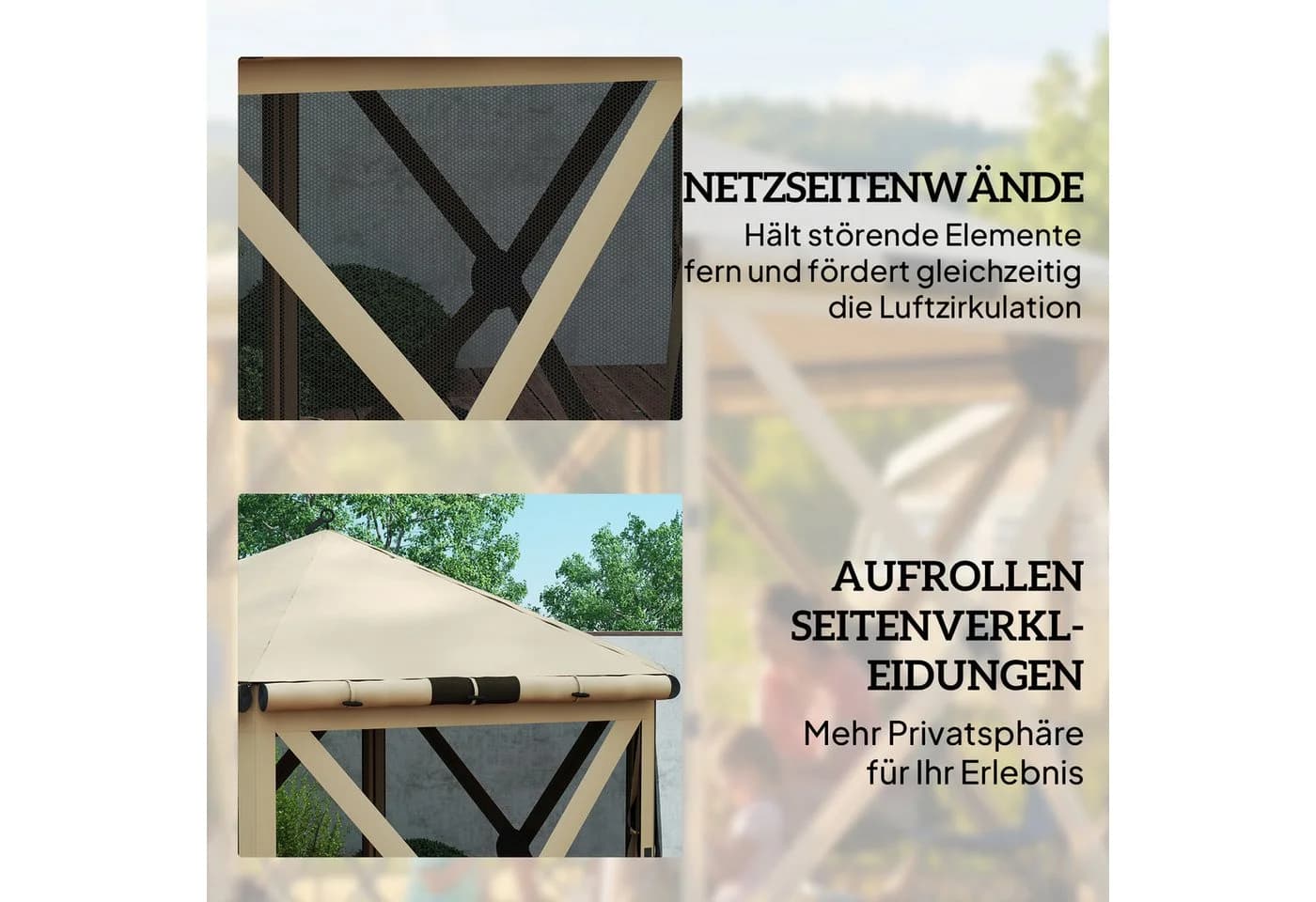 Outsunny Sechseck-Pavillon Pop-Up wasserdicht UV-Schutz - Bild 5
