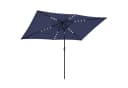 Outsunny Sonnenschirm Marineblau mit LED & Kurbel Bild 1