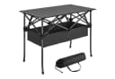Outsunny Campingtisch Klappbar Schwarz Aluminium mit Netzfach Bild 1