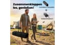 Outsunny Campingtisch Klappbar Schwarz Aluminium mit Netzfach Bild 4