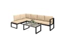 Outsunny Gartenlounge-Set 4-tlg. Schwarz/Grau/Khaki Bild 1
