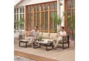 Outsunny Gartenlounge-Set 4-tlg. Schwarz/Grau/Khaki Bild 2