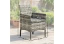 Outsunny Gartenstuhl 2er Set Grau PE-Rattan Stahlrahmen Bild 3