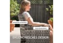 Outsunny Gartenstuhl 2er Set Grau PE-Rattan Stahlrahmen Bild 5