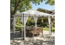 Outsunny Gartenpavillon Schwarz mit Moskitonetz und Doppeldach Bild 2