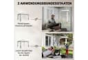 Outsunny Gartenpavillon Schwarz mit Moskitonetz und Doppeldach Bild 5