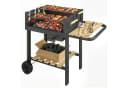Outsunny Holzkohlegrill mit höhenverstellbarem Grillrost und Holzablagen Bild 1