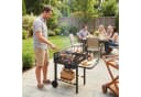 Outsunny Holzkohlegrill mit höhenverstellbarem Grillrost und Holzablagen Bild 2