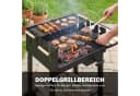 Outsunny Holzkohlegrill mit höhenverstellbarem Grillrost und Holzablagen Bild 4