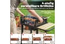 Outsunny Holzkohlegrill mit höhenverstellbarem Grillrost und Holzablagen Bild 5