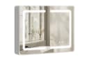 HOMCOM Spiegelschrank mit LED-Beleuchtung und Entnebelung Silber Bild 1