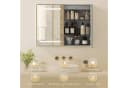 HOMCOM Spiegelschrank mit LED-Beleuchtung und Entnebelung Silber Bild 4