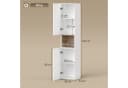 HOMCOM Badschrank schmal Soft-Close FSC-zertifiziert Bild 3