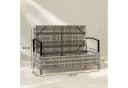 Outsunny Gartenbank mit Stauraum und Kissen Dunkelgrau Bild 3